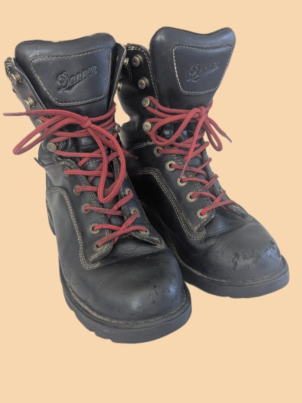 Danner Quarry USA 8 inch Black Leather Lace up Boots - Men's Size 8 - EUR 41.5